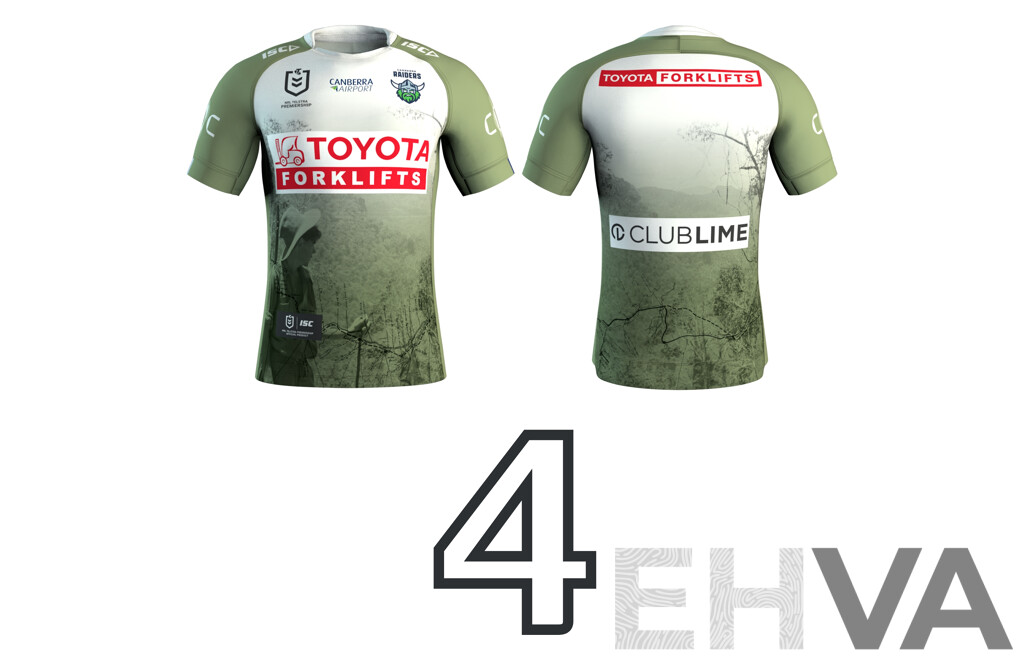 4. Sebastian Kris - Match Worn and Signed Canberra Raiders 2025 ANZAC Jersey - Round 8 V Dolphins - Proceeds Towards ANZAC Foundation