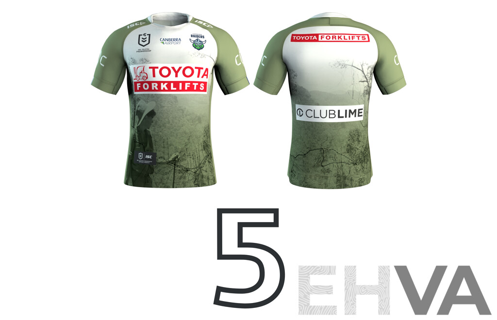 5. Xavier Savage - Match Worn and Signed Canberra Raiders 2025 ANZAC Jersey - Round 8 V Dolphins - Proceeds Towards ANZAC Foundation