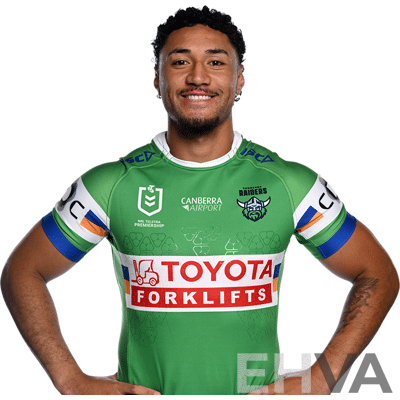 18. Simi Sasagi - Match Worn and Signed Canberra Raiders 2025 ANZAC Jersey - Round 8 V Dolphins - Proceeds Towards ANZAC Foundation
