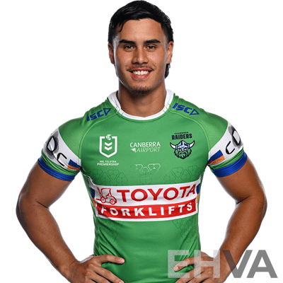 1. Kaeo Weekes - Match Worn and Signed Canberra Raiders 2025 ANZAC Jersey - Round 8 V Dolphins - Proceeds Towards ANZAC Foundation