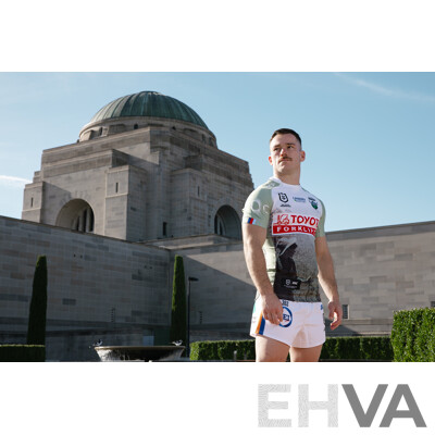 1. Kaeo Weekes - Match Worn and Signed Canberra Raiders 2025 ANZAC Jersey - Round 8 V Dolphins - Proceeds Towards ANZAC Foundation
