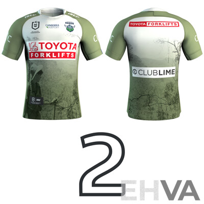 2. Savelio Tamale - Match Worn and Signed Canberra Raiders 2025 ANZAC Jersey - Round 8 V Dolphins - Proceeds Towards ANZAC Foundation