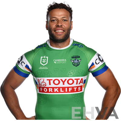4. Sebastian Kris - Match Worn and Signed Canberra Raiders 2025 ANZAC Jersey - Round 8 V Dolphins - Proceeds Towards ANZAC Foundation