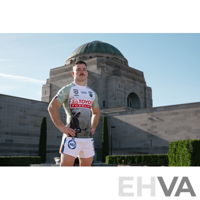 4. Sebastian Kris - Match Worn and Signed Canberra Raiders 2025 ANZAC Jersey - Round 8 V Dolphins - Proceeds Towards ANZAC Foundation