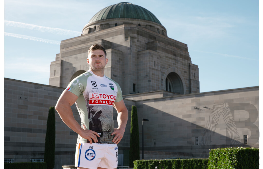 7. Jamal Fogarty - Match Worn and Signed Canberra Raiders 2025 ANZAC Jersey - Round 8 V Dolphins - Proceeds Towards ANZAC Foundation