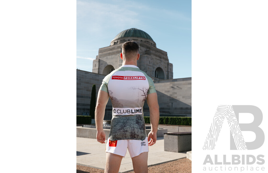 7. Jamal Fogarty - Match Worn and Signed Canberra Raiders 2025 ANZAC Jersey - Round 8 V Dolphins - Proceeds Towards ANZAC Foundation