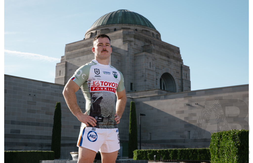 7. Jamal Fogarty - Match Worn and Signed Canberra Raiders 2025 ANZAC Jersey - Round 8 V Dolphins - Proceeds Towards ANZAC Foundation