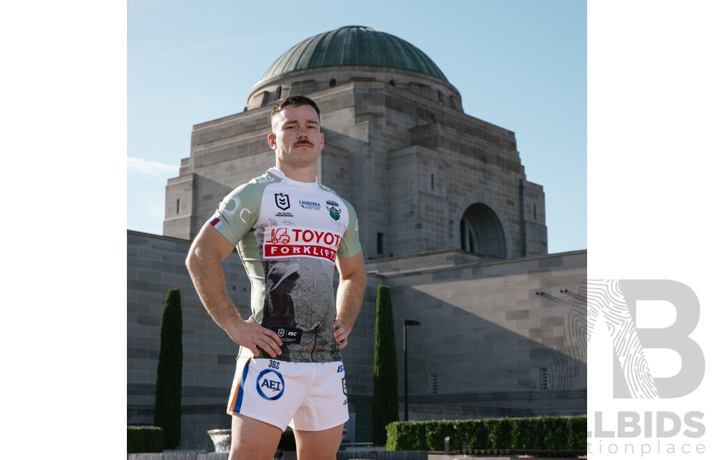 7. Jamal Fogarty - Match Worn and Signed Canberra Raiders 2025 ANZAC Jersey - Round 8 V Dolphins - Proceeds Towards ANZAC Foundation