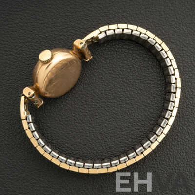 9ct Omega Vintage Gold Ladies Dress Watch, Swiss Made, 16mm, Manual Winding