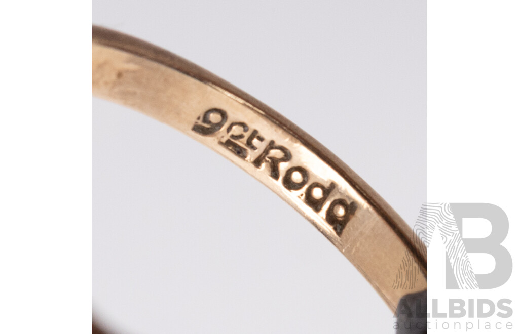 9ct Vintage Signet Ring, Inscribed GD, Size U1/2, 5.49 Grams - by Australian Manufacturer G&E Rodd
