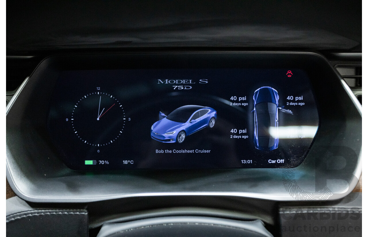 5/2018 Tesla Model S 75D Dual Motor (AWD) 4d Hatchback Deep Blue Metallic Dedicated Electric EV 245kw