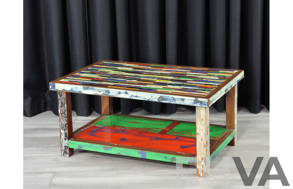 Hand Painted Balinese Side Table