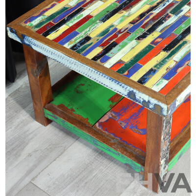 Hand Painted Balinese Side Table