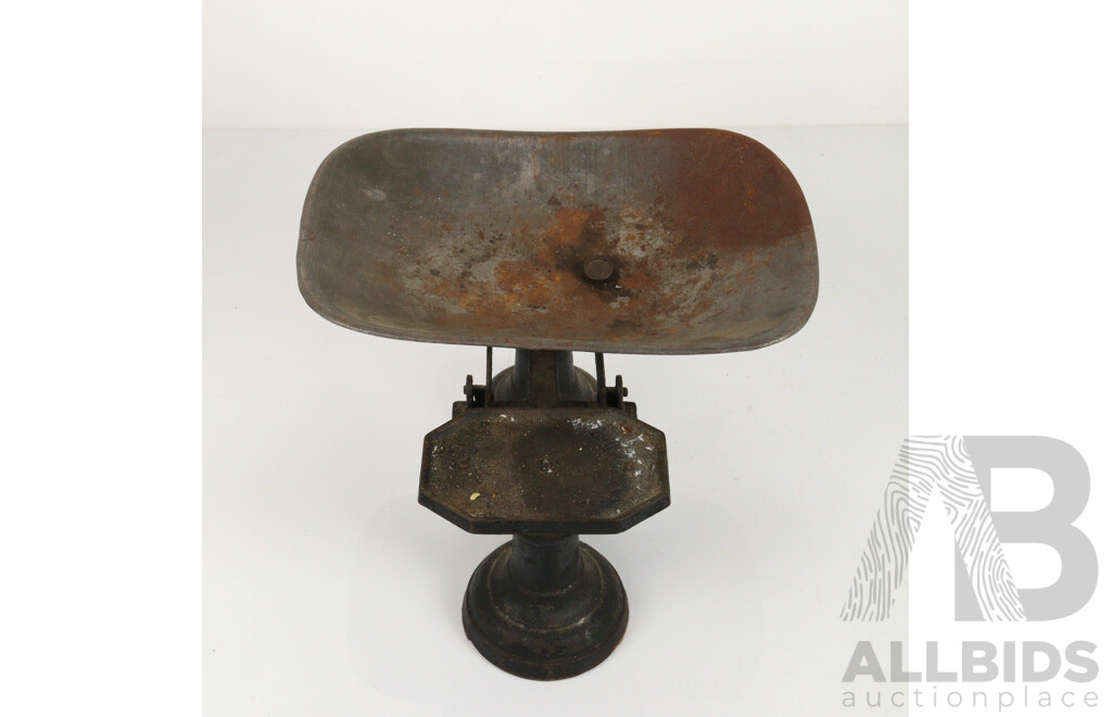 Pair of Vintage Cast Iron Balance Scales