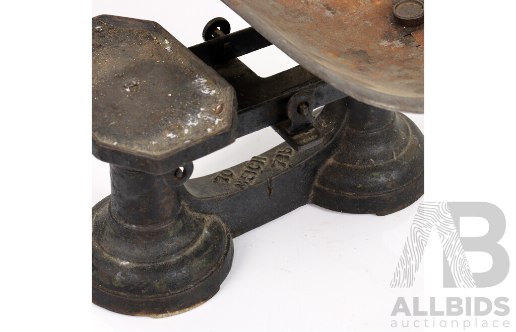 Pair of Vintage Cast Iron Balance Scales