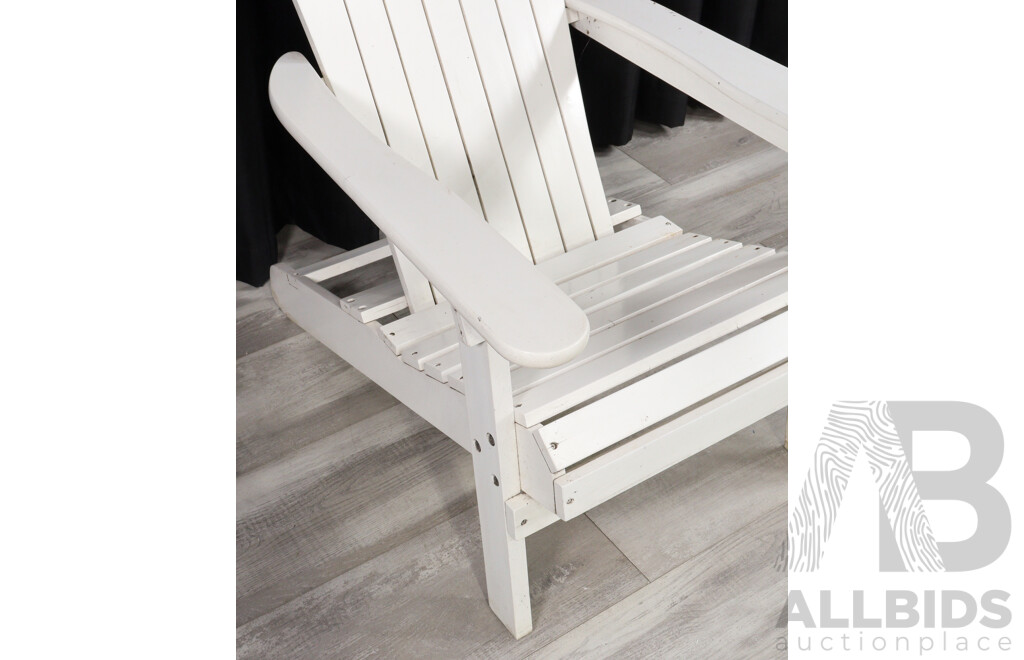Pair of Vintage Timber Sunrise Chairs with Footstools