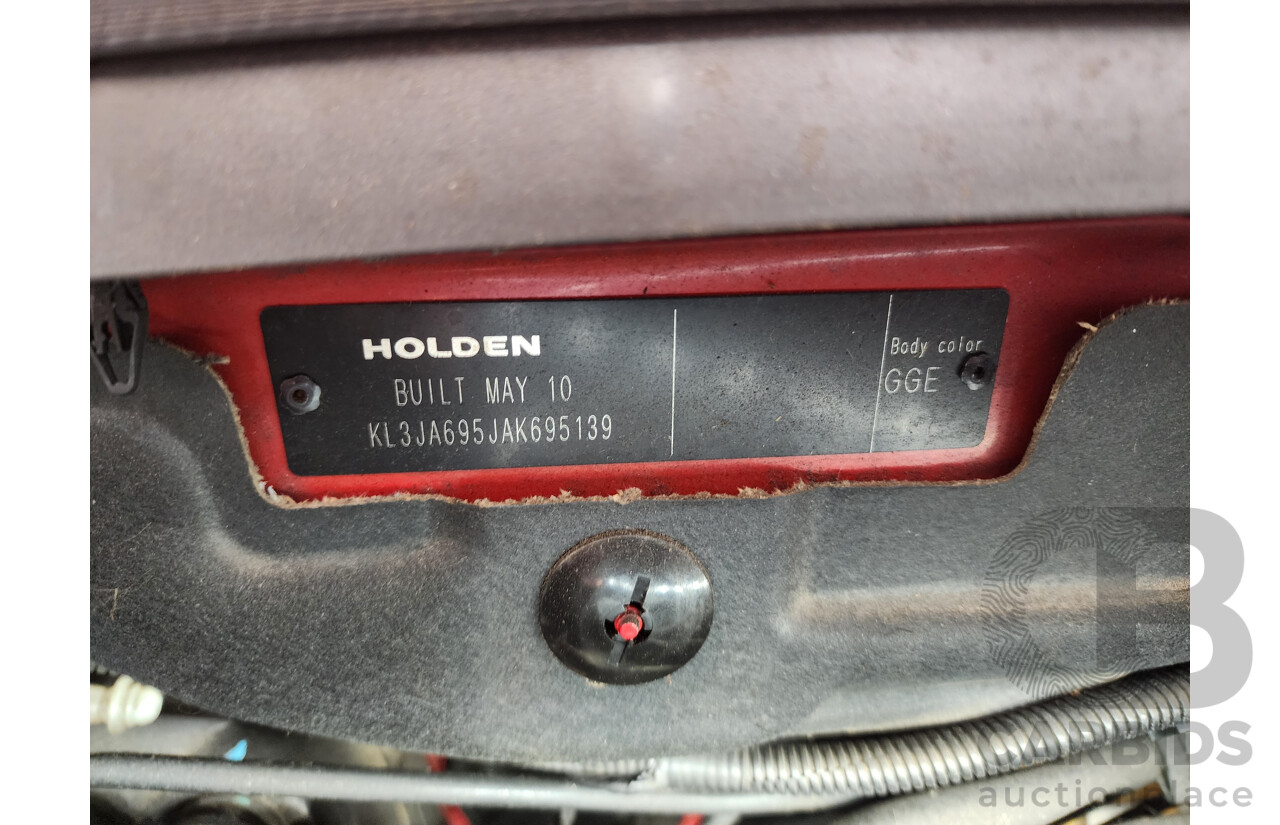 7/2010 Holden Cruze CD JG 4d Sedan Red 1.8L