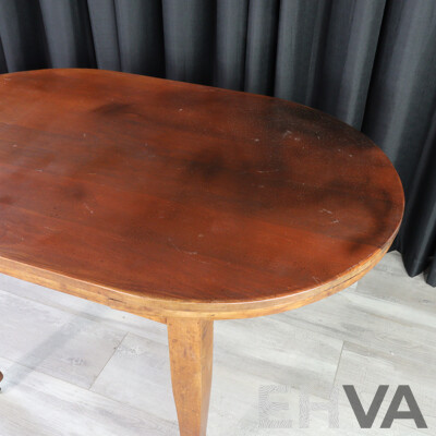 Art Deco Mahogany Oval Dining Table