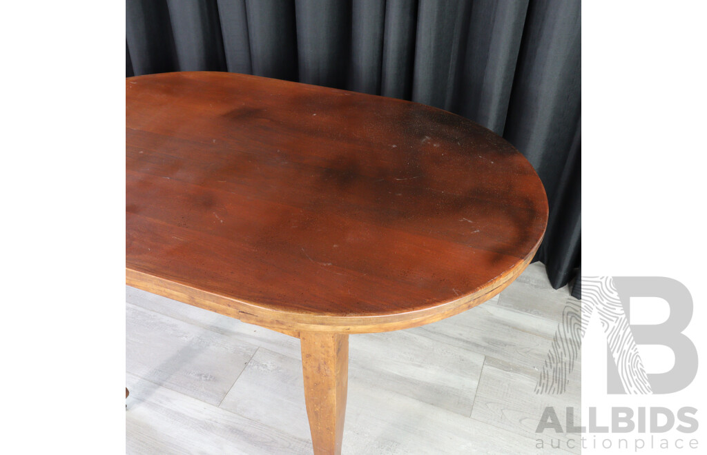 Art Deco Mahogany Oval Dining Table