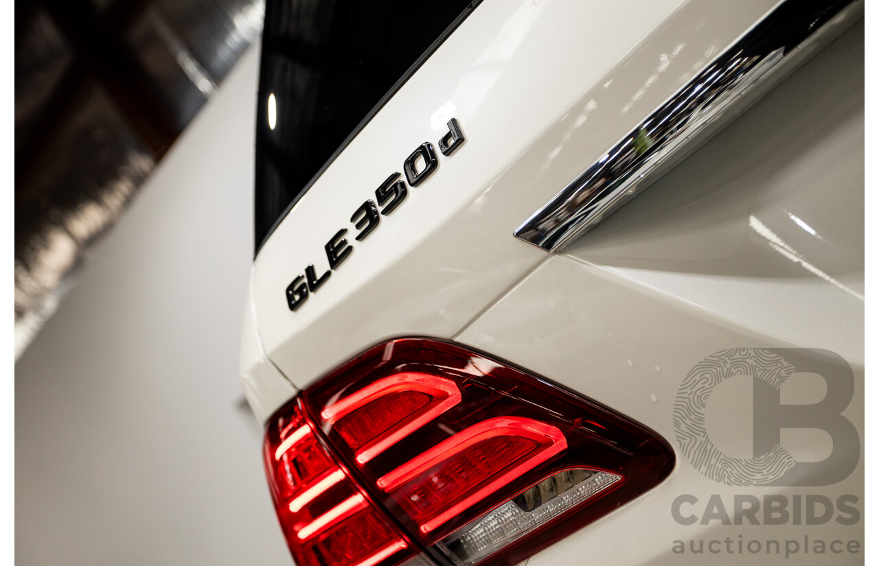 1/2016 Mercedes Benz GLE350d AMG Line (AWD) W166 4d Wagon Diamond White Metallic Turbo Diesel V6 3.0L