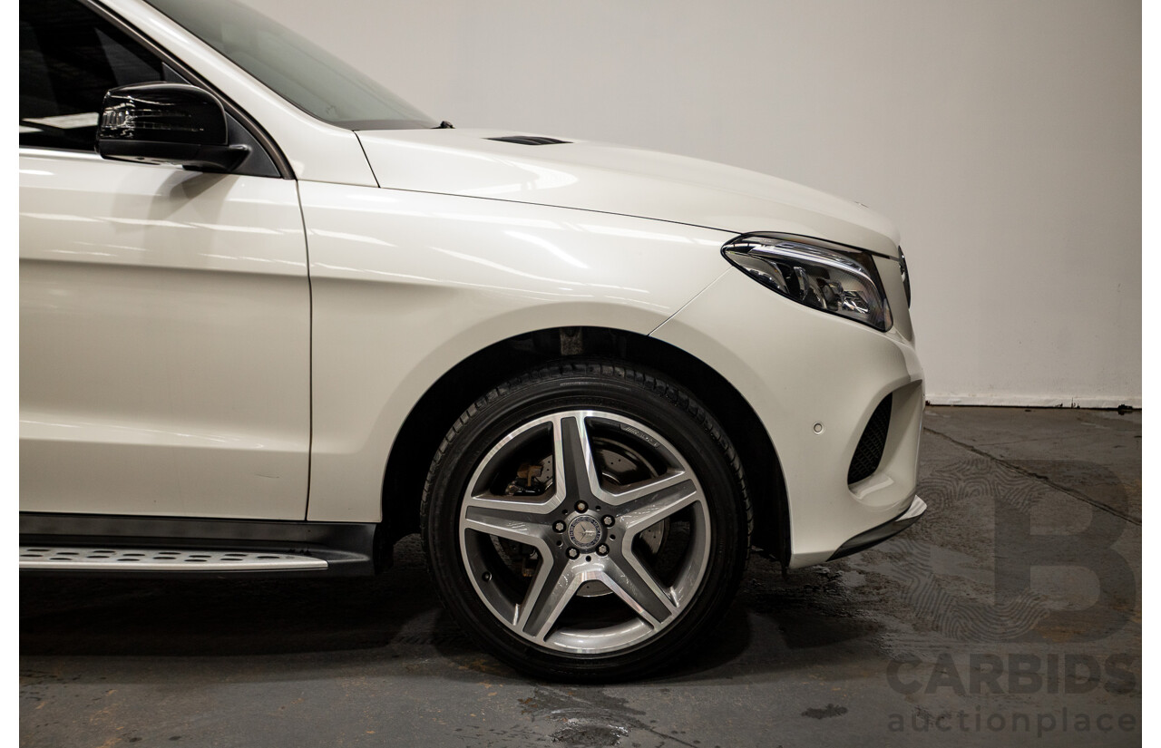 1/2016 Mercedes Benz GLE350d AMG Line (AWD) W166 4d Wagon Diamond White Metallic Turbo Diesel V6 3.0L