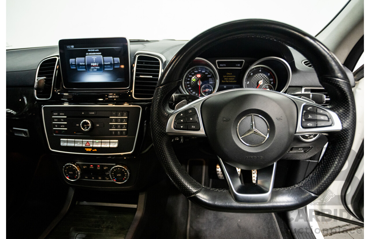 1/2016 Mercedes Benz GLE350d AMG Line (AWD) W166 4d Wagon Diamond White Metallic Turbo Diesel V6 3.0L