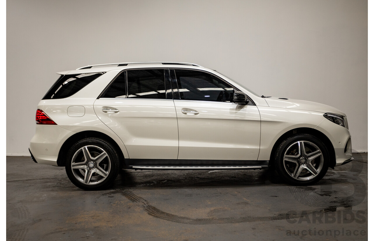 1/2016 Mercedes Benz GLE350d AMG Line (AWD) W166 4d Wagon Diamond White Metallic Turbo Diesel V6 3.0L