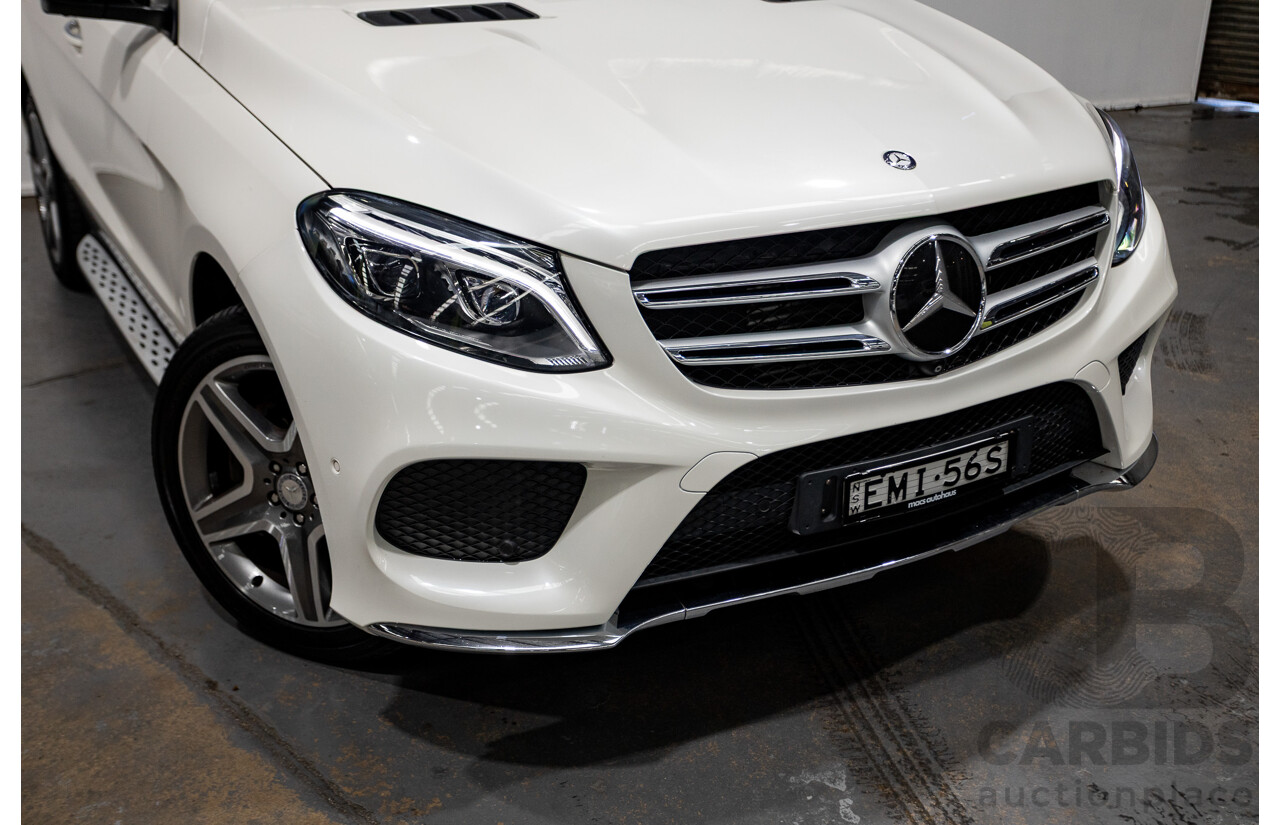 1/2016 Mercedes Benz GLE350d AMG Line (AWD) W166 4d Wagon Diamond White Metallic Turbo Diesel V6 3.0L