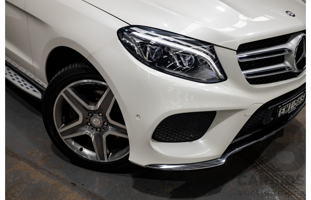 1/2016 Mercedes Benz GLE350d AMG Line (AWD) W166 4d Wagon Diamond White Metallic Turbo Diesel V6 3.0L