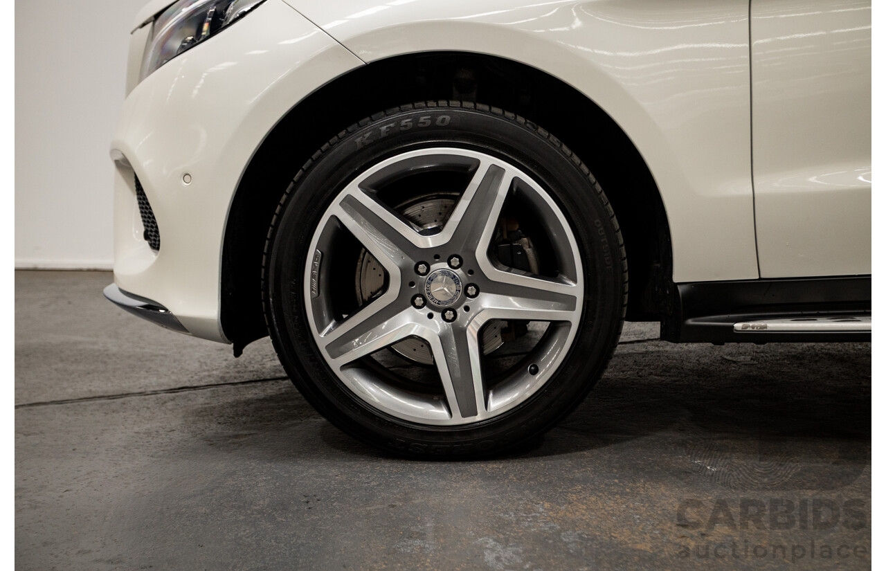 1/2016 Mercedes Benz GLE350d AMG Line (AWD) W166 4d Wagon Diamond White Metallic Turbo Diesel V6 3.0L