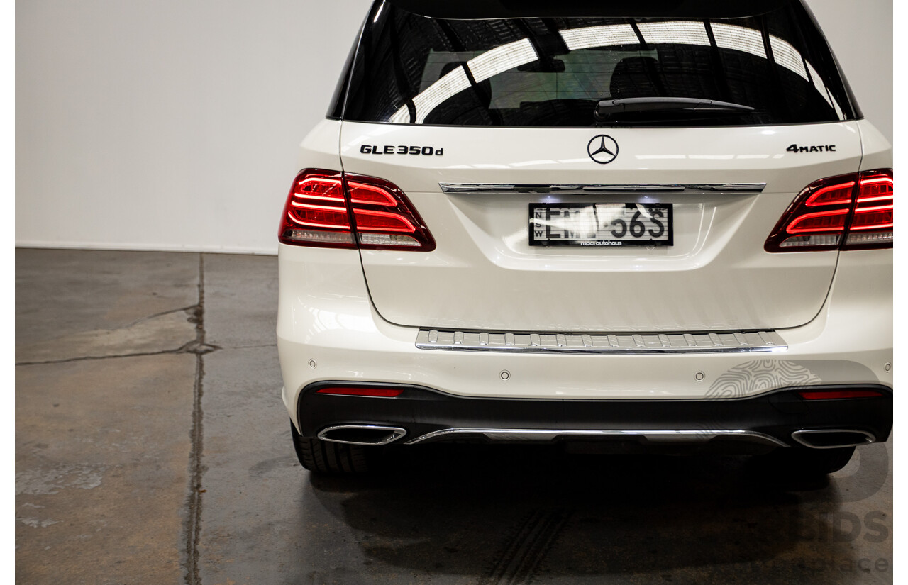 1/2016 Mercedes Benz GLE350d AMG Line (AWD) W166 4d Wagon Diamond White Metallic Turbo Diesel V6 3.0L