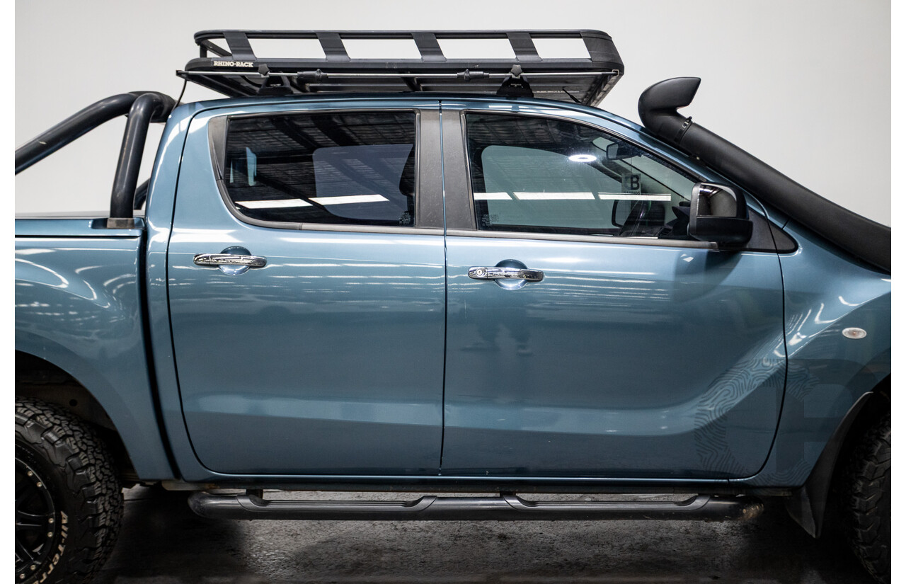 11/2013 Mazda BT-50 GT (4x4) UP MY13 Dual Cab Utility Aurora Blue Metallic Turbo Diesel 3.2L