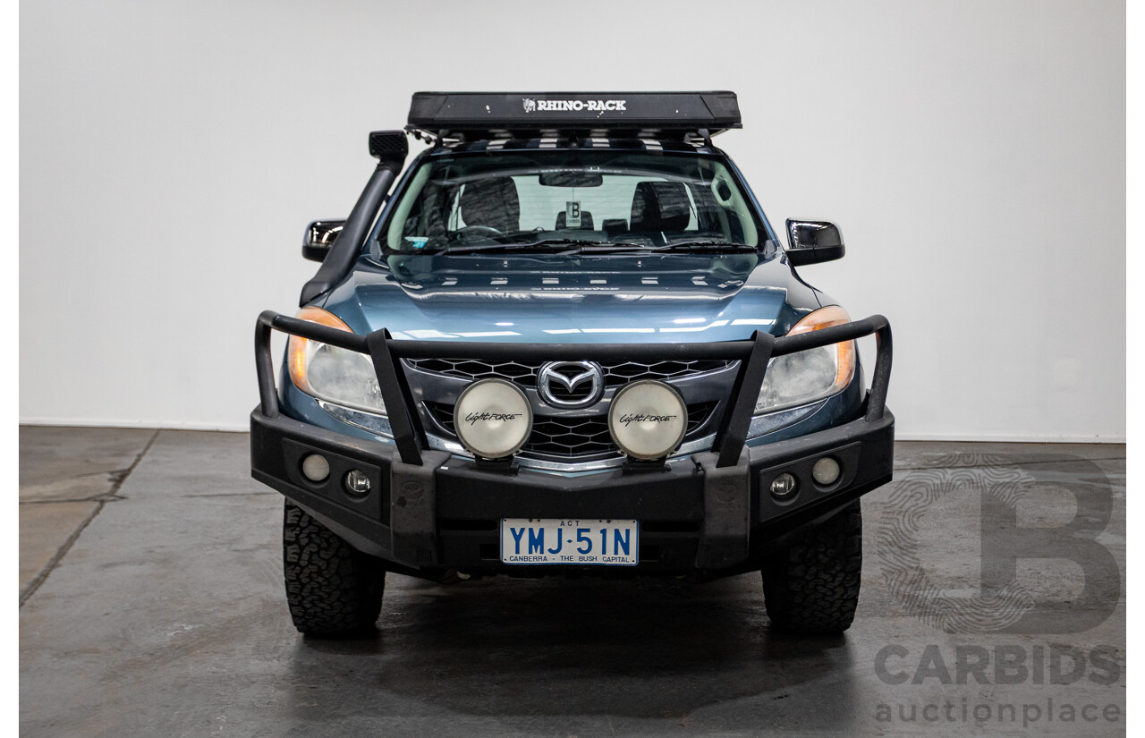 11/2013 Mazda BT-50 GT (4x4) UP MY13 Dual Cab Utility Aurora Blue Metallic Turbo Diesel 3.2L