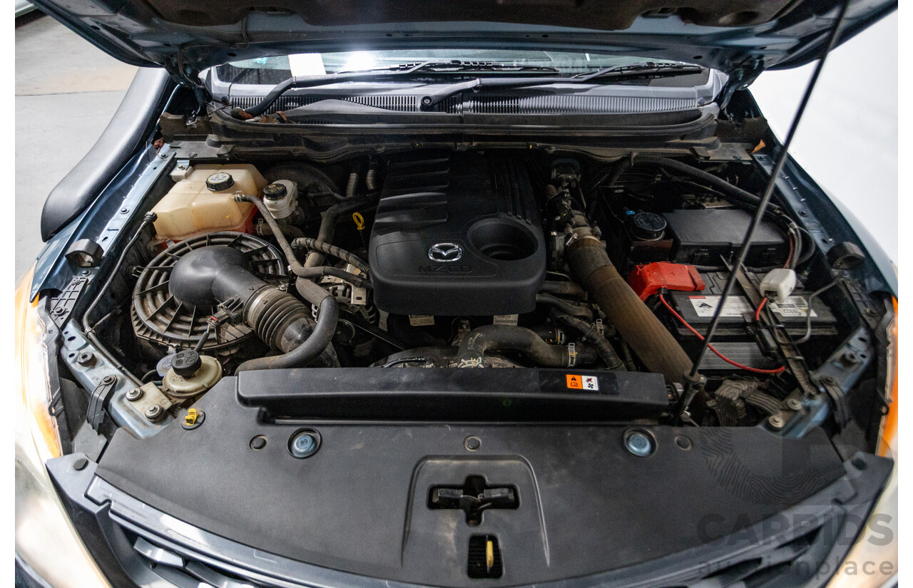 11/2013 Mazda BT-50 GT (4x4) UP MY13 Dual Cab Utility Aurora Blue Metallic Turbo Diesel 3.2L