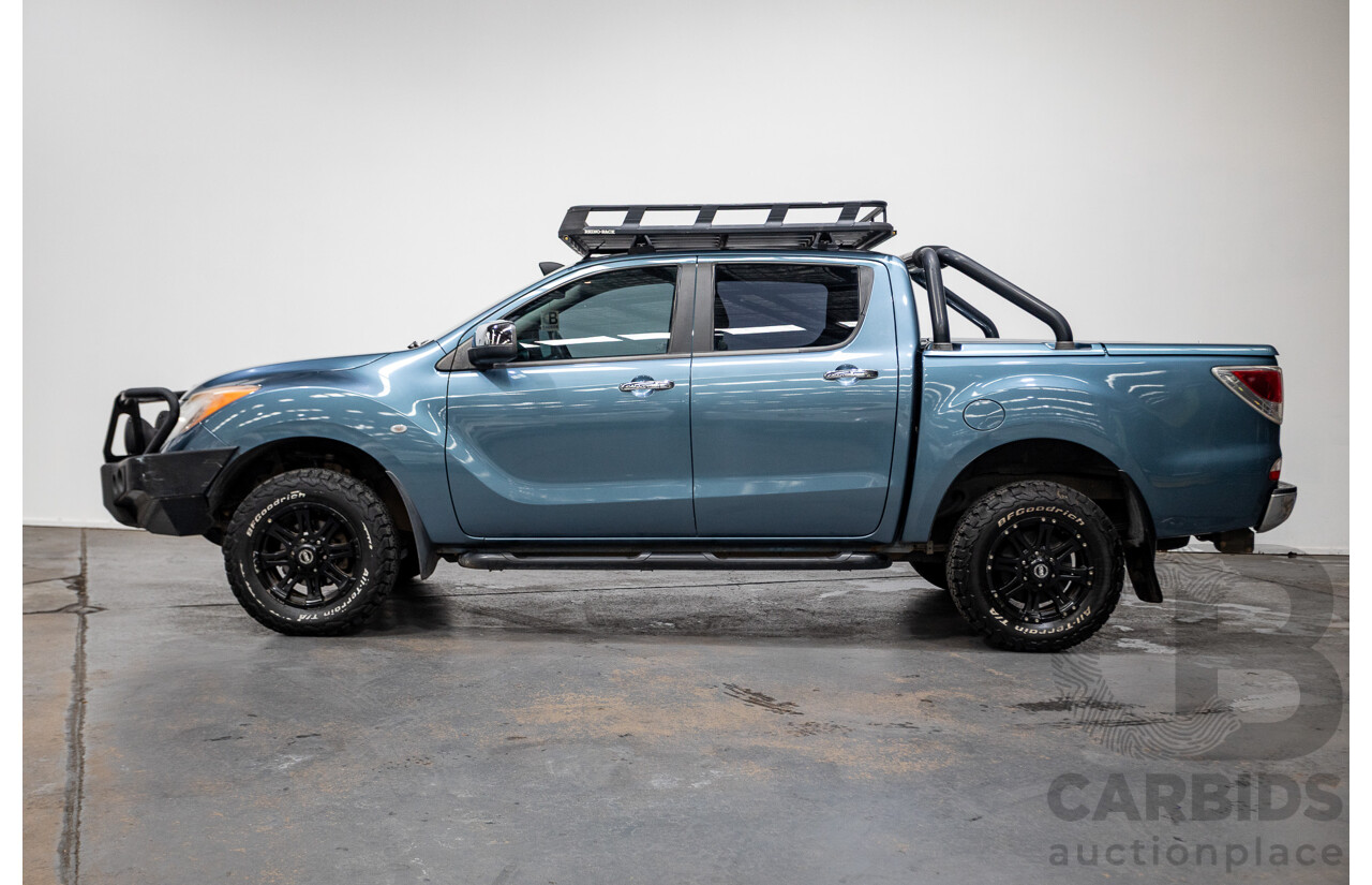 11/2013 Mazda BT-50 GT (4x4) UP MY13 Dual Cab Utility Aurora Blue Metallic Turbo Diesel 3.2L