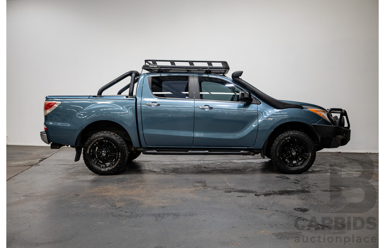 11/2013 Mazda BT-50 GT (4x4) UP MY13 Dual Cab Utility Aurora Blue Metallic Turbo Diesel 3.2L