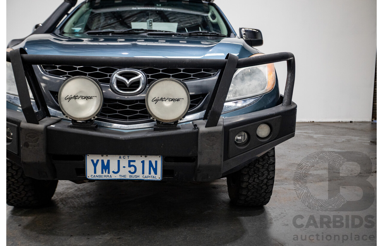 11/2013 Mazda BT-50 GT (4x4) UP MY13 Dual Cab Utility Aurora Blue Metallic Turbo Diesel 3.2L
