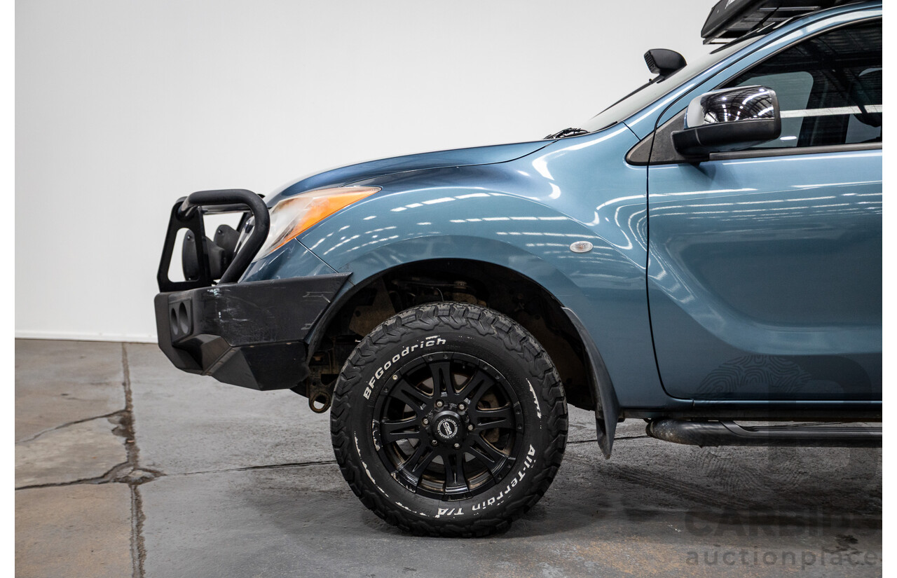 11/2013 Mazda BT-50 GT (4x4) UP MY13 Dual Cab Utility Aurora Blue Metallic Turbo Diesel 3.2L