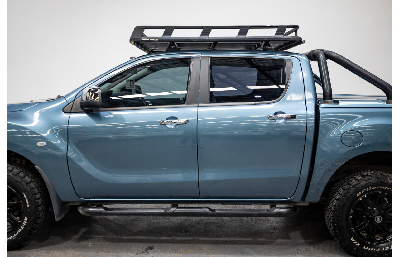 11/2013 Mazda BT-50 GT (4x4) UP MY13 Dual Cab Utility Aurora Blue Metallic Turbo Diesel 3.2L