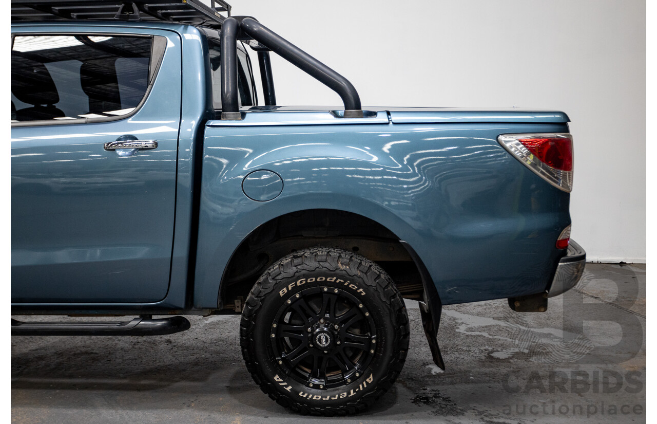 11/2013 Mazda BT-50 GT (4x4) UP MY13 Dual Cab Utility Aurora Blue Metallic Turbo Diesel 3.2L