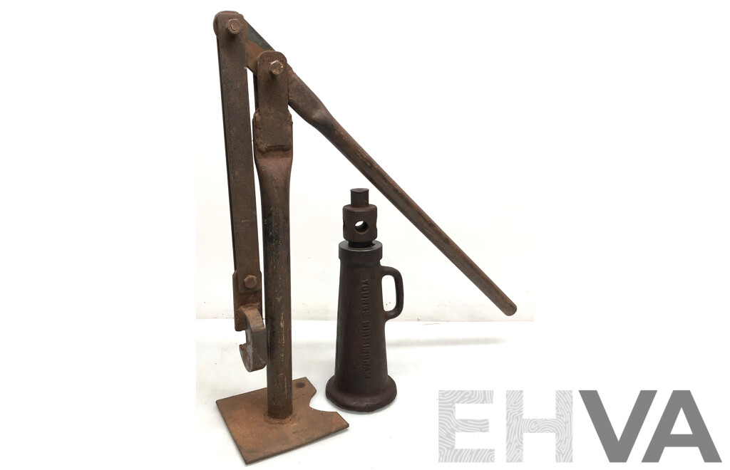 Vintage Post Remover/Puller and 6 Ton Jack