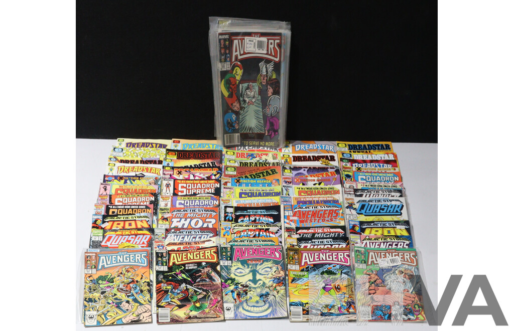 Collection of Marvel Comic Books - Dreadstar, the X-men, Operation Galactic Storm and the Avengers