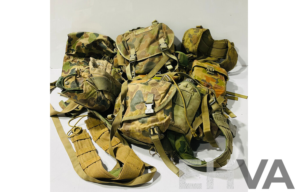 Collection of Military Webbing, Pouches, Canteens and More