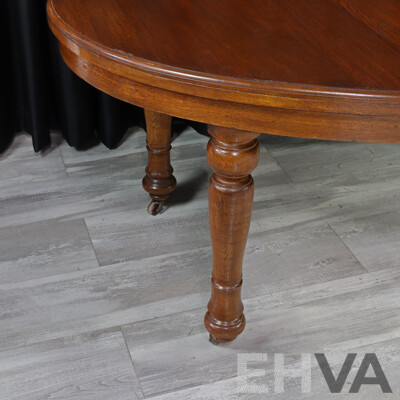 Edwardian Oak Seven Piece Dining Suite
