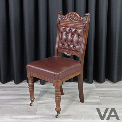 Edwardian Oak Seven Piece Dining Suite