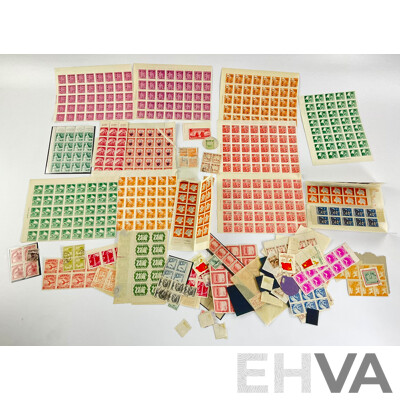 Collection of Chinese/Manchurian Stamp Blocks and Strips, Examples From 1930's to 1950's