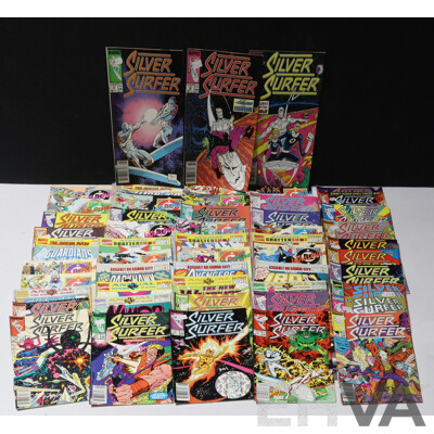 Collection of Marvel Comic Books - Who’s Who, the System Bytes, Shattershot, Silver Surfer, and More