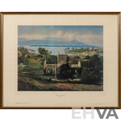 Captain Haughton Forrest (19/20th Centuries, French-Born British, 1826–1925), Port Arthur 1880, Reproduction Print of the Original, 46 x 57 cm (frame)