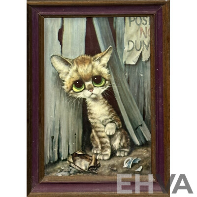 Girard Goodenow, (20th Century, American, 1912-1984), Sad Pup & Sad Kitty (1960s), Pair of Iconic Vintage Prints of Original, 36.5 x 26 cm (largest frame) (2)