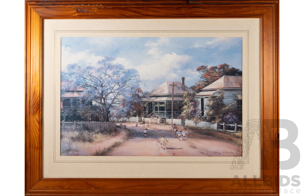 D'Arcy Doyle, (20th Century, Australian, 1932-2001), Children at Play, Quality Canvas Reproduction or Original, 87 x 112 cm (frame)